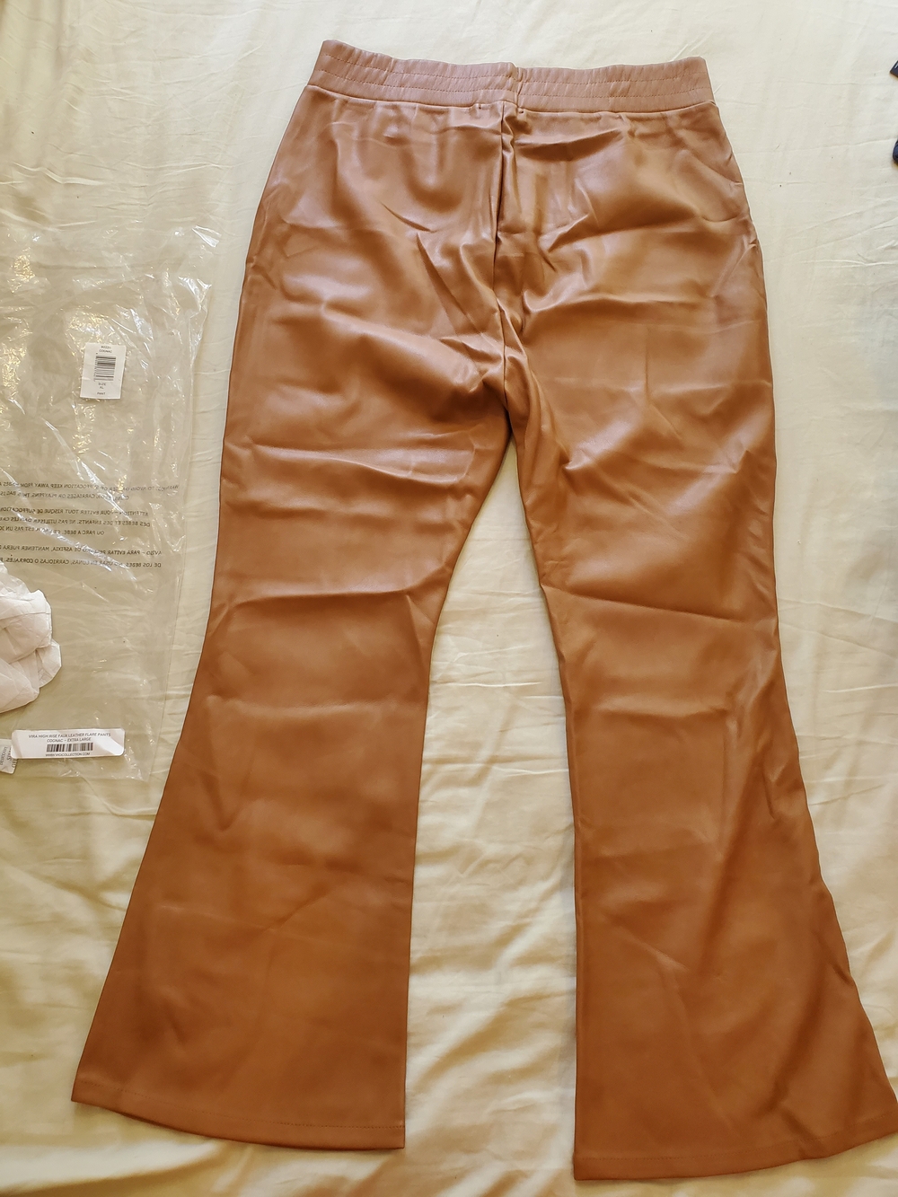 Bagatelle NYC High Waisted Faux Leather Pants Flare XL NWT